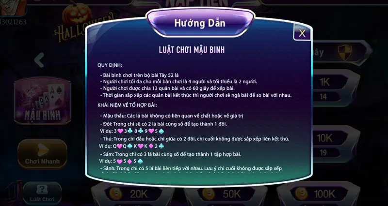 Mậu Binh 789club: Cách chơi và chiến thuật hiệu quả 3 Chia sẻ luật chơi Mậu Binh tại 789club chi tiết