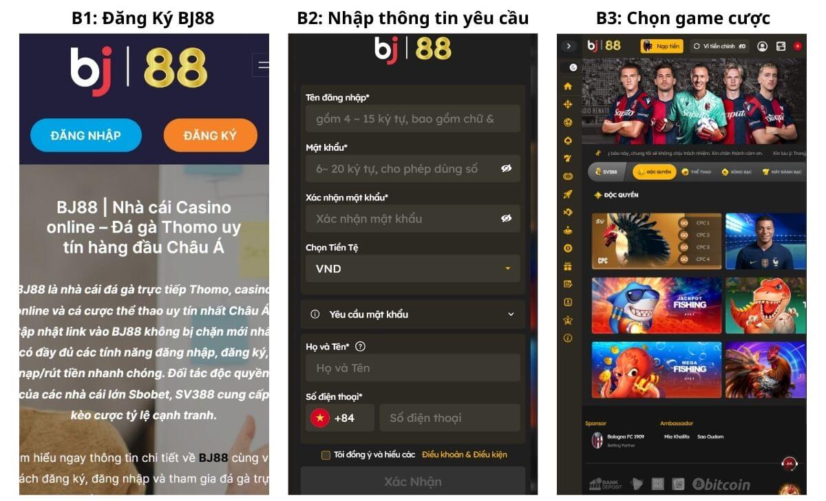 Hướng dẫn đăng ký tài khoản BJ88 trong 2 phút