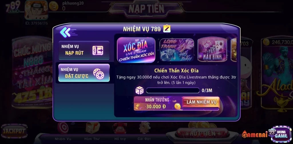 Chương trình khuyến 789 Club tổ chức liên tục