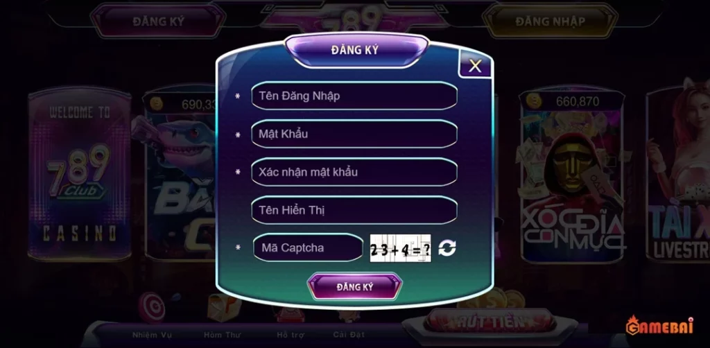 Đăng ký tài khoản game 789 Club rất đơn giản
