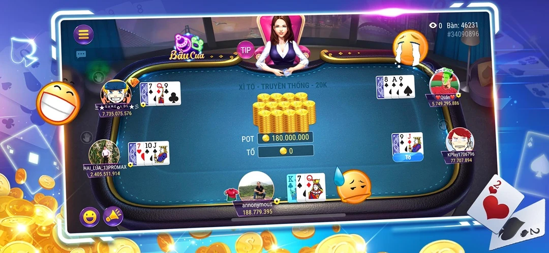 Game bài xì tố chơi online rất thú vị