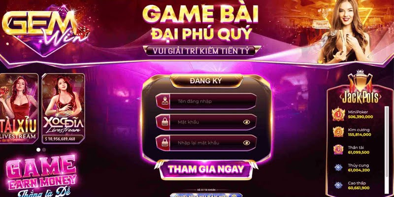 Gemwin giải trí trực tuyến game bài tố chất lượng
