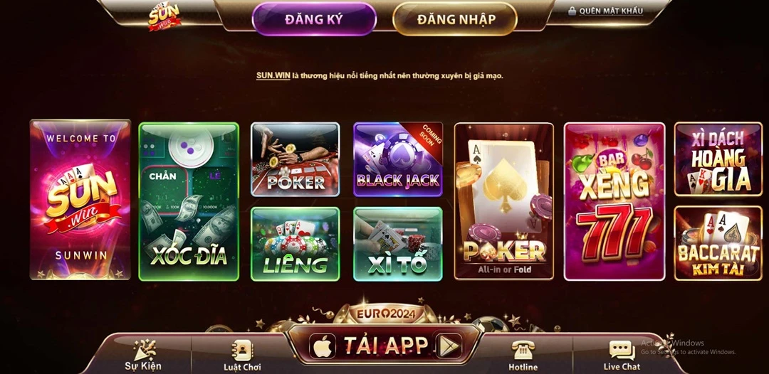Sunwin chơi game bài xì tố online uy tín