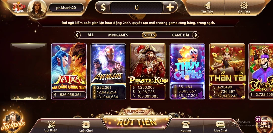 Trò chơi nổ hũ đổi thưởng được nhiều bet thủ lựa chọn
