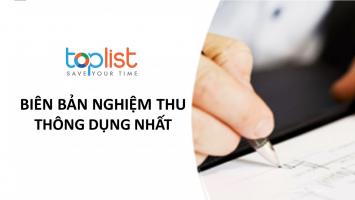 Mẫu biên bản nghiệm thu thông dụng nhất hiện nay