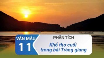 Bài văn phân tích khổ thơ cuối bài 