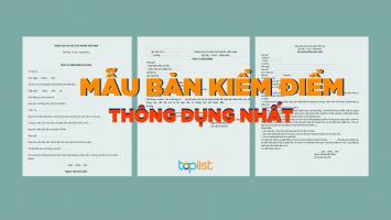 Mẫu bản kiểm điểm thông dụng nhất hiện nay